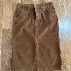 Time and Tru Midi Corduroy Skirt